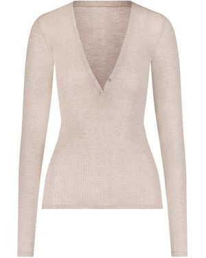 NEGATIVE Whipped Henley Top - Natural