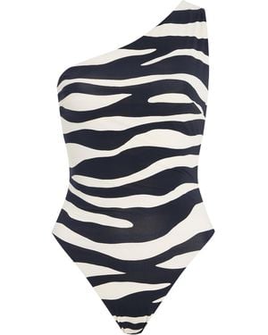 Ziah Leme Asymmetric One-piece Swimsuit - Blue