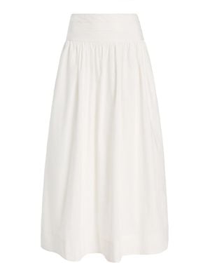 Posse Rue Cotton Maxi Skirt - White