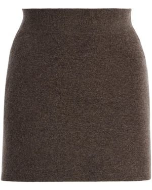 Nour Hammour Exclusive Tube Cashmere-wool Mini Skirt - Brown