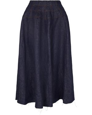 Heirlome Diana Linen Maxi Skirt - Blue