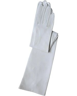 Paula Rowan Montserrat Leather Opera Gloves - White