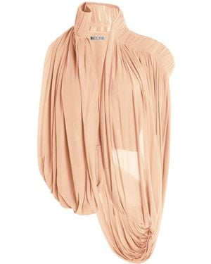 Maticevski Superb Draped Chiffon Top - Natural