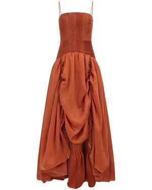 Aje. Contour Ruffled Gown - Orange