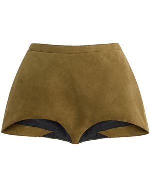 Sloan Exclusive Suede Shorts - Green