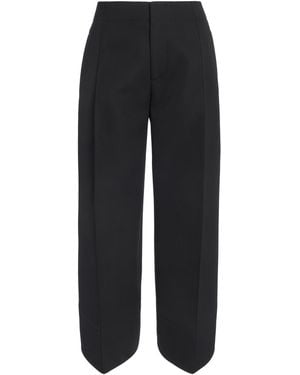 Bottega Veneta Curved Wool Trousers - Black