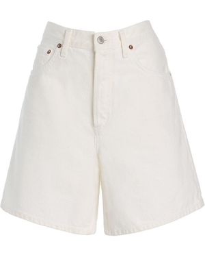Agolde Dame Denim Shorts - White