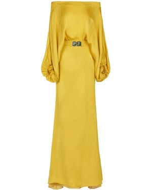 Silvia Tcherassi Lorella Off-the-shoulder Gown - Yellow