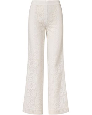 ROAME. Sasha Paisley Lace Straight Leg Pants - White