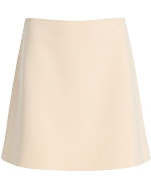 Birrot Exclusive Lay3 Crepe Mini Skirt - Natural
