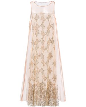 Kamperett Thistle Lace Shift Dress - Natural