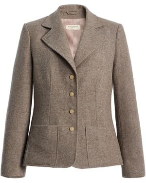 Kallmeyer Abel Single Breasted Wool Tweed Blazer - Brown