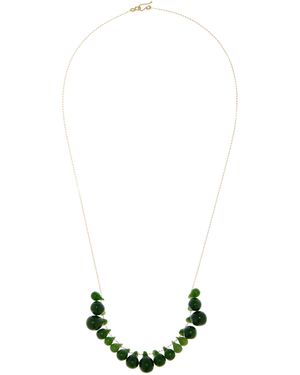 Ten Thousand Things 18k Yellow Gold Jade Cluster Necklace - White