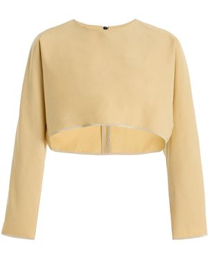 Maticevski Shoreline Cropped Cotton Top - White