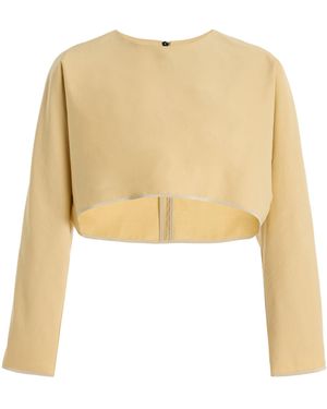 Maticevski Shoreline Cropped Cotton Top - White