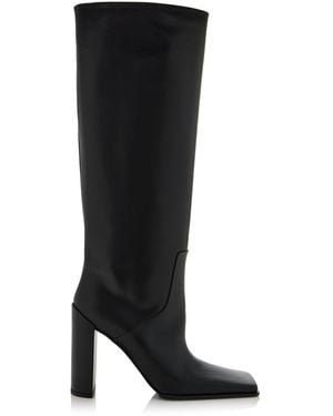 Alaïa Leather Knee Boots - Black