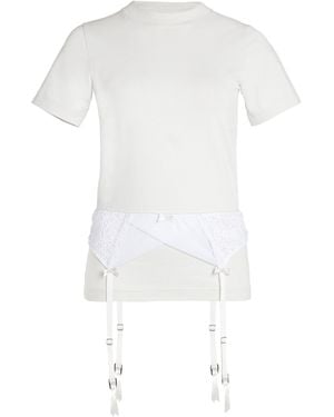Balenciaga Lingerie Stretch-Jersey T-Shirt - White