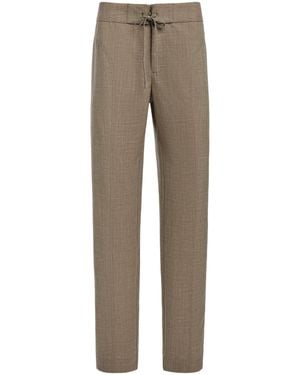Christopher Esber Banyan Panelled Wool Trouser - Natural