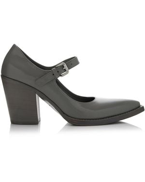 Prada Leather Court Shoes - Grey