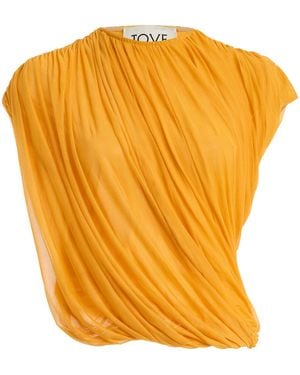 TOVE Murle Draped Jersey Top - Orange