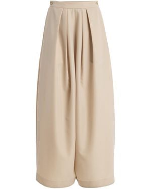 Kallmeyer Cecilia Wool-Blend Opera Pants - Natural