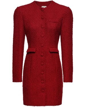 Magda Butrym Bouclé Wool-Blend Structured Mini Dress