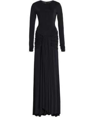 SEV Knotted Knit-Jersey Maxi Dress - Black