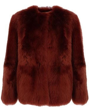 Zeynep Arcay Shearling Jacket - Red