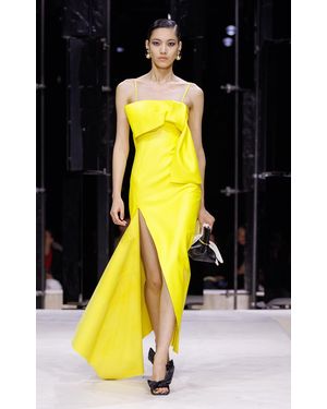 Givenchy Long Leather Gloves With A Bow - Black