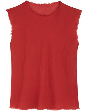 All Three Iris Gauze Tank - Red