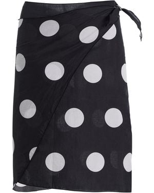 Juillet Mia Polka-Dot Sarong - Black
