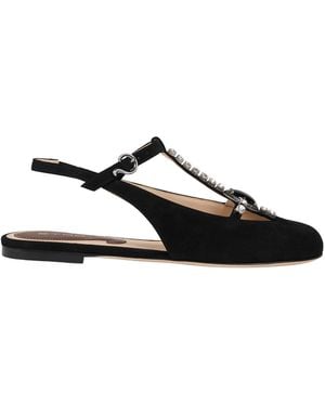 Etro Suede Fondo Ballerina - Black