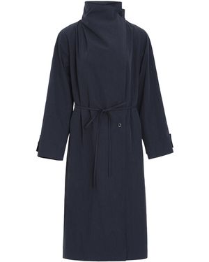 Source Unknown Cicero Funnel Neck Coat - Blue
