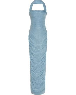 Marmar Halim Ruched Maxi Dress - Blue