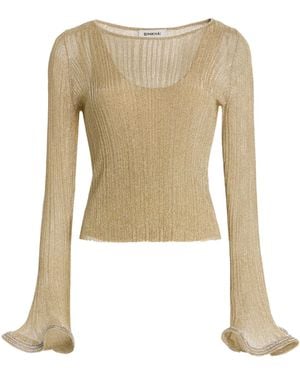 Jonathan Simkhai Maebry Metallic Plisse Top - White