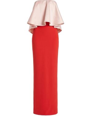 Greta Constantine Lorikeet Strapless Silk-Wool Dress - Red