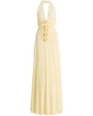 Maygel Coronel Villadiego Jersey Maxi Dress - Metallic