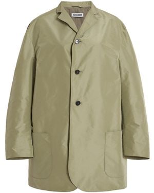 Jil Sander Oversized Notched Lapel Jacket - Green