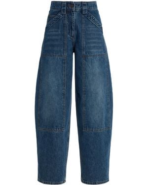 Co. Denim Patch Pocket Trousers - Blue
