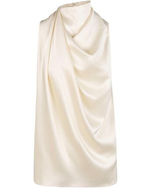 Heirlome Kate Draped Silk Top - Natural