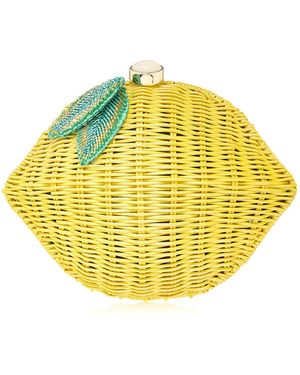 Judith Leiber Lemon Basket Clutch - Yellow