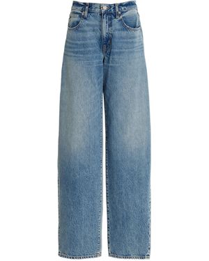 SLVRLAKE Denim Tess Long Rigid Low-rise Curve-leg Jeans - Blue