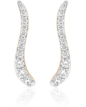 Marie Mas 18K Rose Pair Of Ray Earrings - White