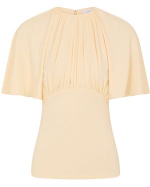 Rabanne Gathered Knit Top - White