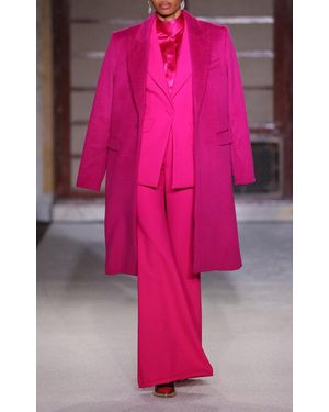 Sergio Hudson Single-Breasted Crepe Blazer - Pink