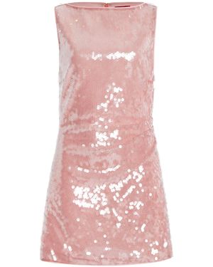 STAUD Eton Sequined Mini Dress - Pink