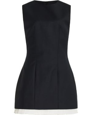 Anna Quan Mabel Stretch-wool Mini Dress - Black