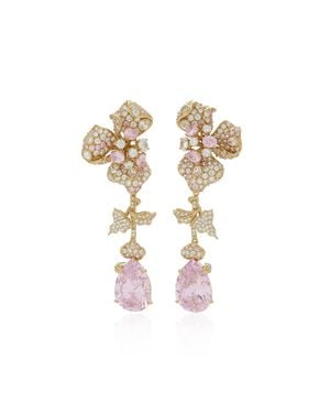 Anabela Chan Candy Orchid 18K Vermeil Diamond Earrings - White