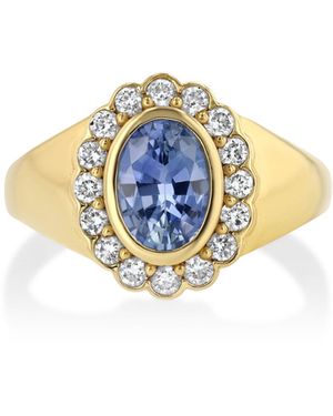 Real Fine Studio 14K Heirloom Signet - Blue