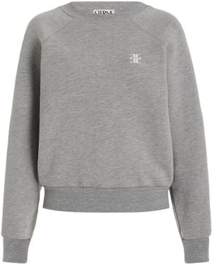 ÉTERNE Shrunken Cotton-modal Terry Sweatshirt - Grey